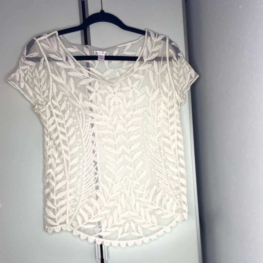 Shear white blouse